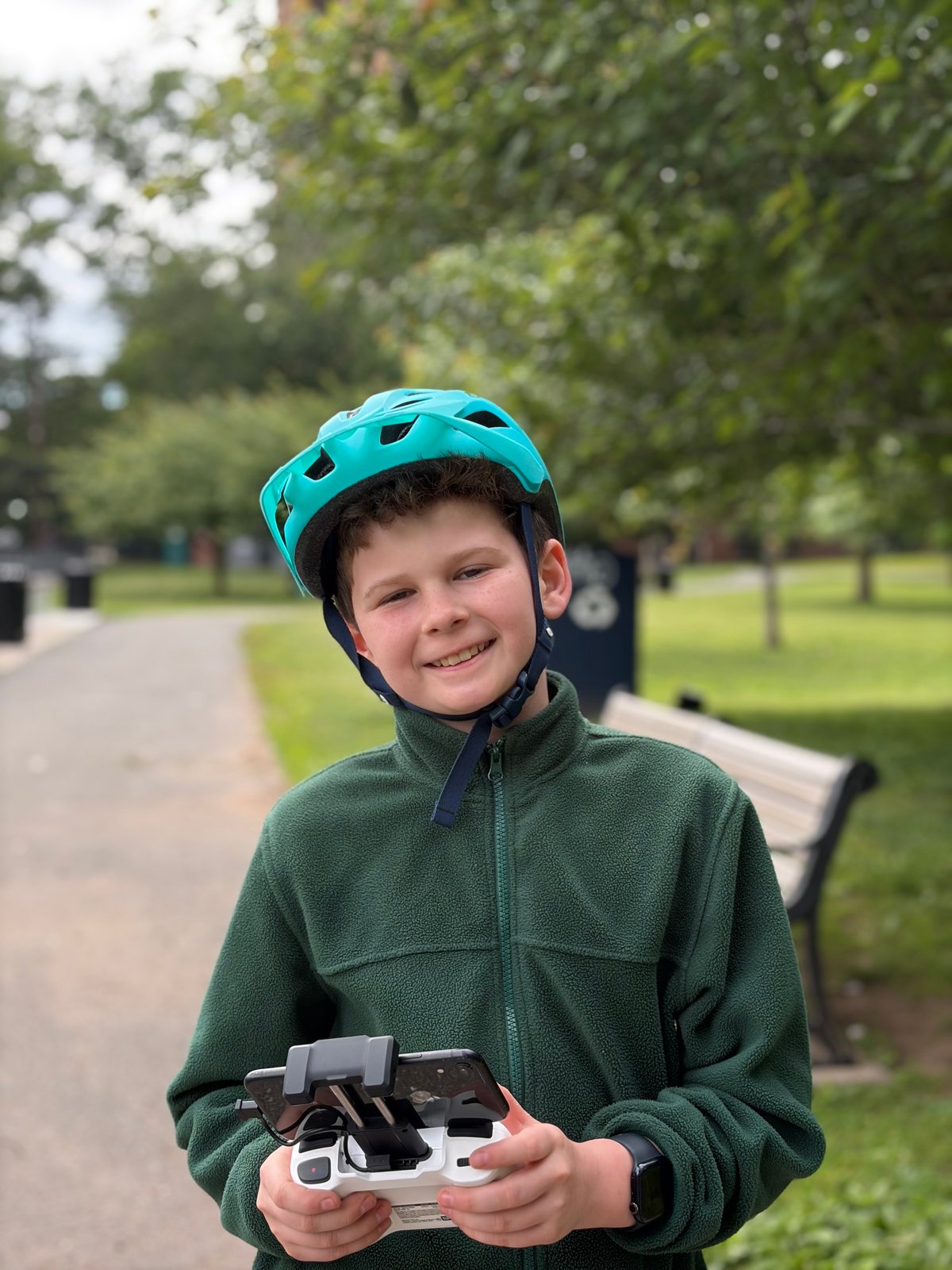 Samuel with drone controller